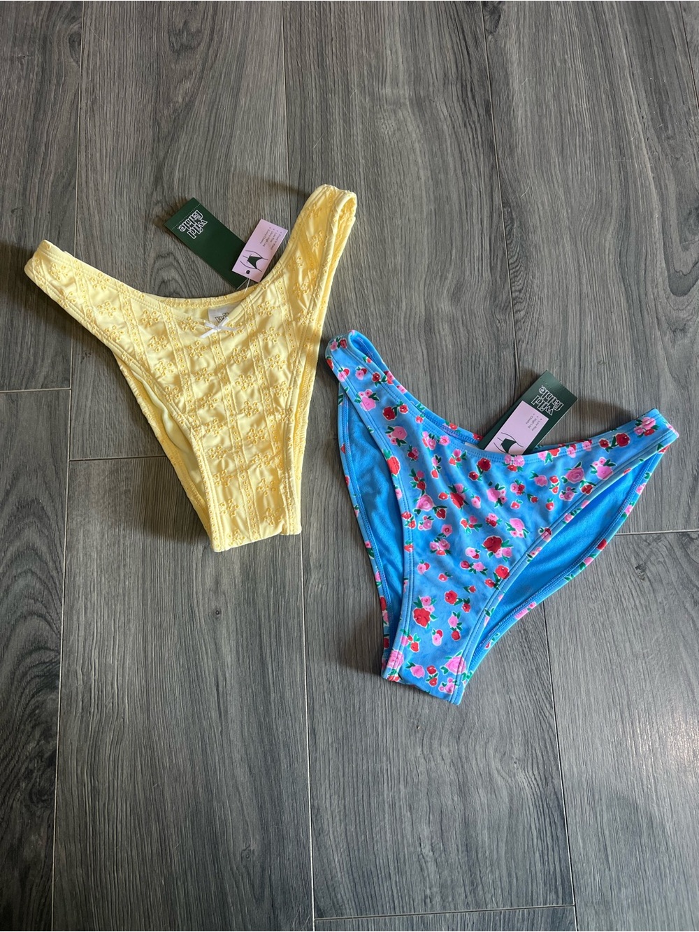 Springtime Floral & Yellow Bikini Bottoms